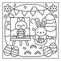 Fototapeta premium Cute Farm Animal Coloring Pages for Kids – Bold and Easy Line Art Printables