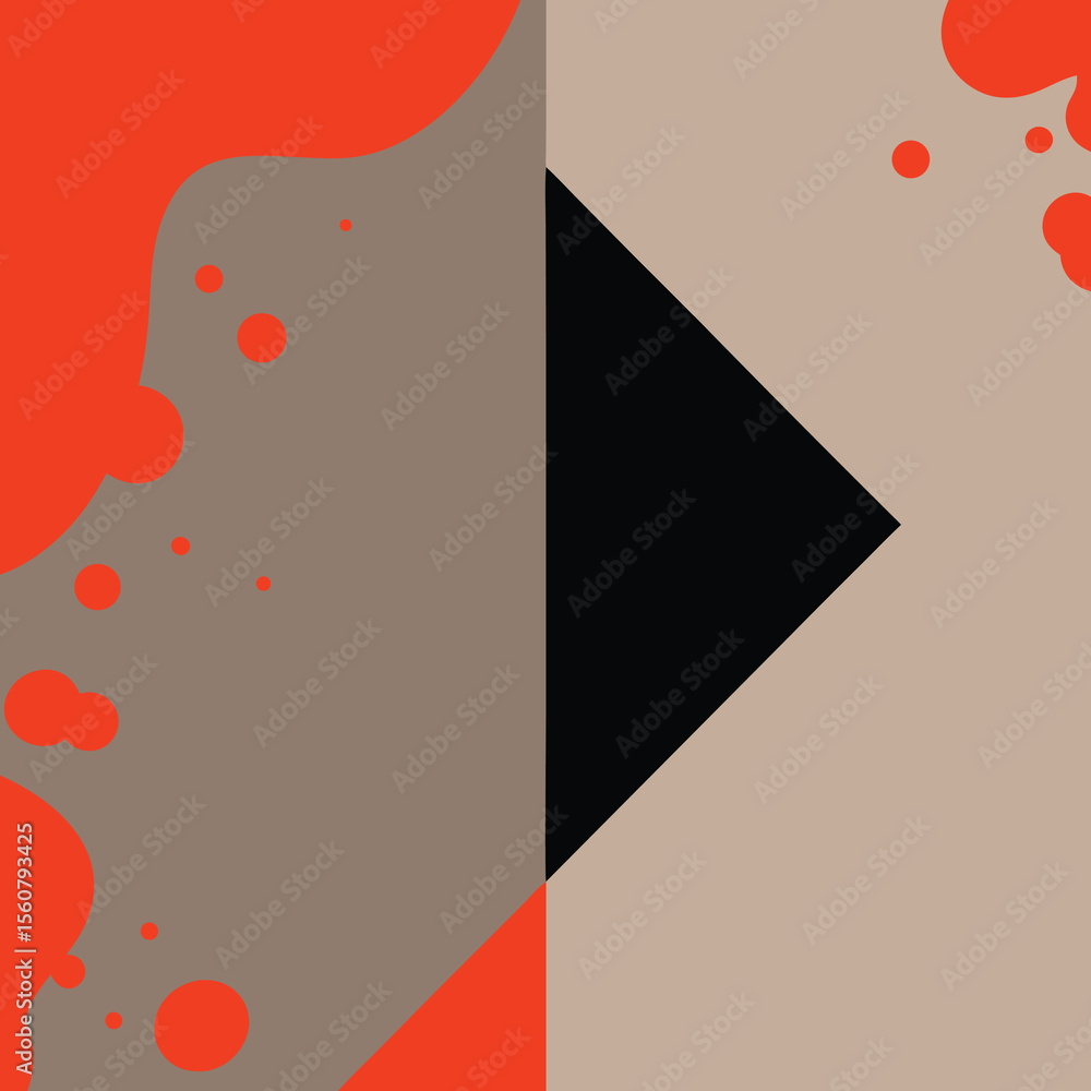 Aufkleber abstract geometric composition featuring vibrant colors and dynamic shapes for design use