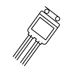 transistor line art outline drawing art