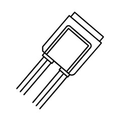 transistor line art outline drawing art