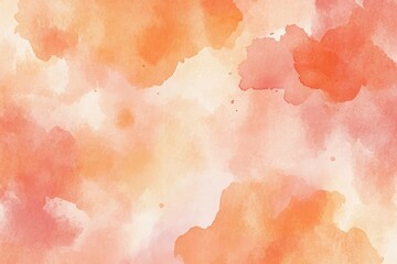 Abstract watercolor washes of soft orange and peach tones