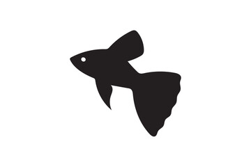 Obraz premium Guppy silhouette. (1)