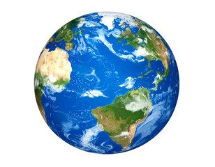 Fototapeta premium Blue planet earth isolated With Clipping path.