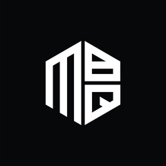 MBQ logo MBQ icon MBQ monogram MBQ letter minimalist Circle flat Unique modern abstract logo design.
