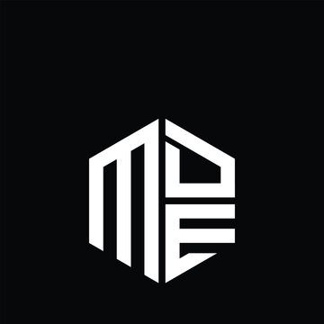 MDE logo MDE icon MDE monogram MDE letter minimalist Circle flat Unique modern abstract logo design.