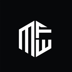 MFW logo MFW icon MFW monogram MFW letter minimalist Circle flat Unique modern abstract logo design.