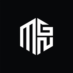 MGN logo MGN icon MGN monogram MGN letter minimalist Circle flat Unique modern abstract logo design.