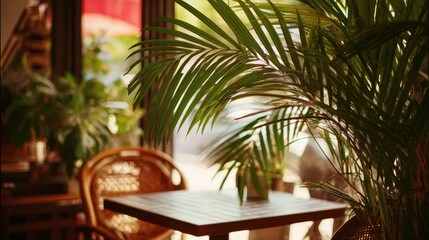 Fototapeta premium Cozy tropical cafe