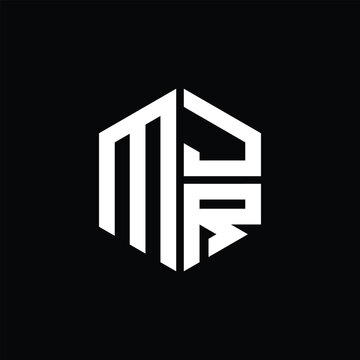 MJR logo MJR icon MJR monogram MJR letter minimalist Circle flat Unique modern abstract logo design.