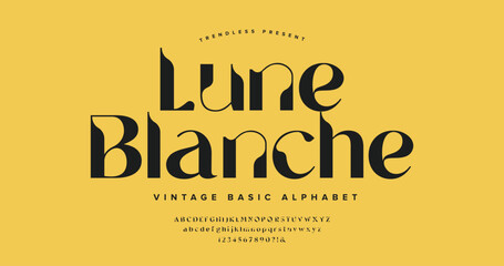 Lune Blanche: A refined serif font with soft elegance and timeless charm. Featuring a full set of uppercase and lowercase letters, perfect for wedding invites, editorials, and luxury branding.