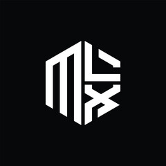 MLX logo MLX icon MLX monogram MLX letter minimalist Circle flat Unique modern abstract logo design.