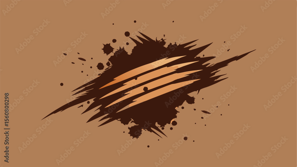 Aufkleber abstract scratch marks and splatter artistic design with transparency for design