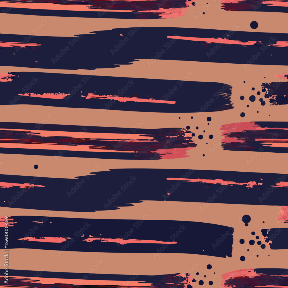 Aufkleber abstract seamless pattern with brushstrokes in a modern color palette