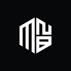 MNB logo MNB icon MNB monogram MNB letter minimalist Circle flat Unique modern abstract logo design.