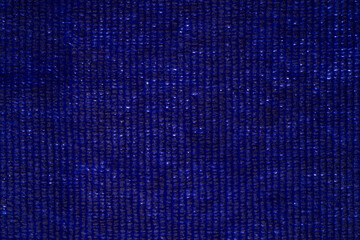 Closeup of blue woven textile fabric
