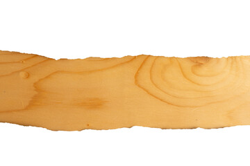 Torn wood texture strip on transparent background
