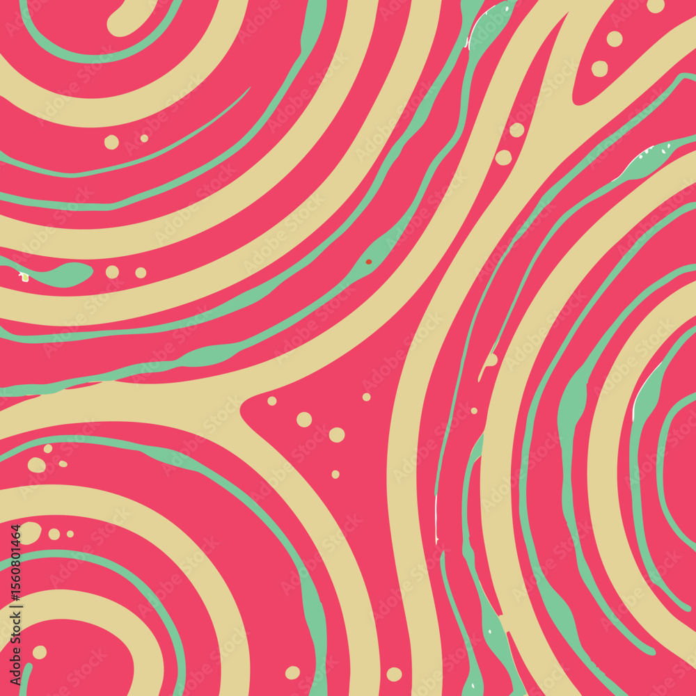 Poster abstract swirls and curves in bold colors create a dynamic and decorative background