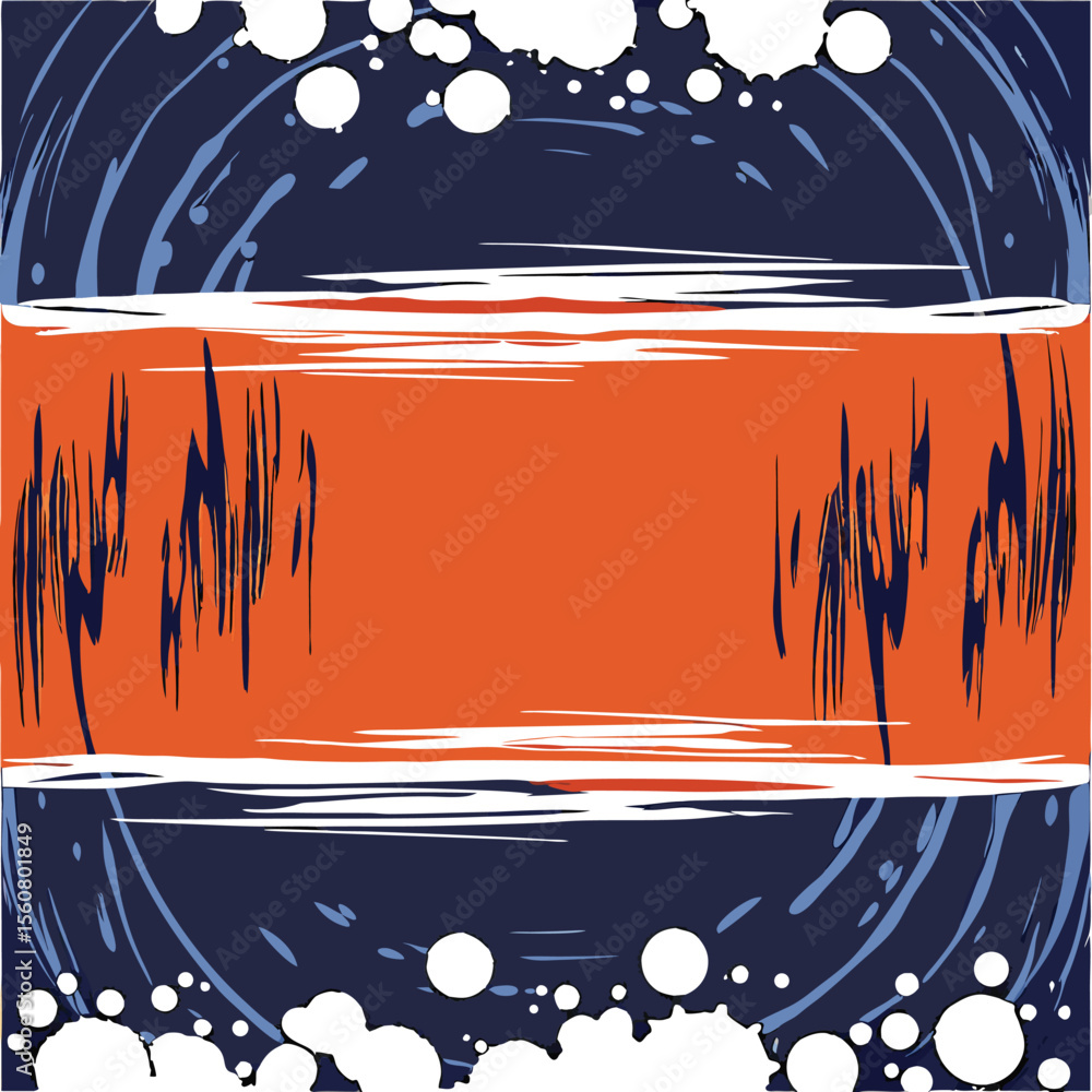 Aufkleber abstract vector design featuring modern shapes and bold colors on a transparent background