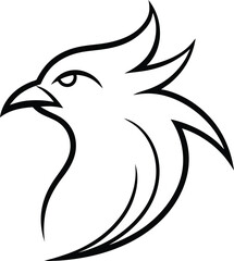 vector image of a bird