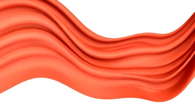 Flowing coral textile with soft, undulating waves against a plain background Texture and color create depth
