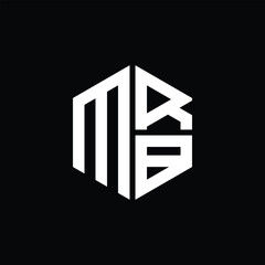 MRB logo MRB icon MRB monogram MRB letter minimalist Circle flat Unique modern abstract logo design.