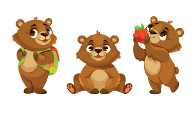 Adorable Cartoon Bears with Playful Expressions that Bring Joy and Charm to Everyone Around