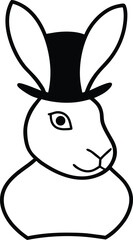 vector illustration of a rabbit