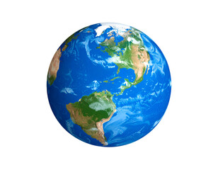 Fototapeta premium Blue planet earth isolated With Clipping path.