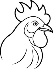 vector illustration of a cartoon chicken