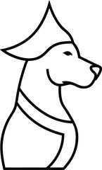 vector illustration of cartoon dog