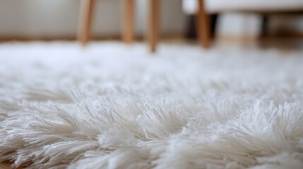 White rug texture in cozy interior