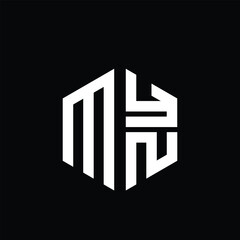 MYN logo MYN icon MYN monogram MYN letter minimalist Circle flat Unique modern abstract logo design.
