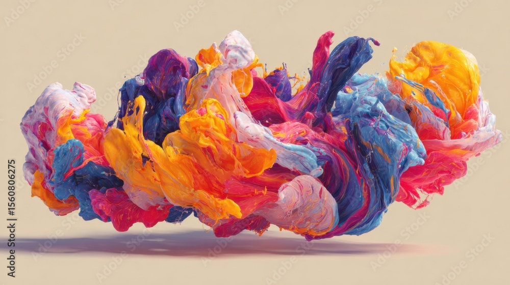 Aufkleber swirling colors blend dynamically, creating a visually captivating abstract form that emphasizes cre