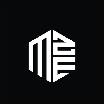MZE logo MZE icon MZE monogram MZE letter minimalist Circle flat Unique modern abstract logo design.