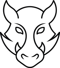 vector illustration of a pig