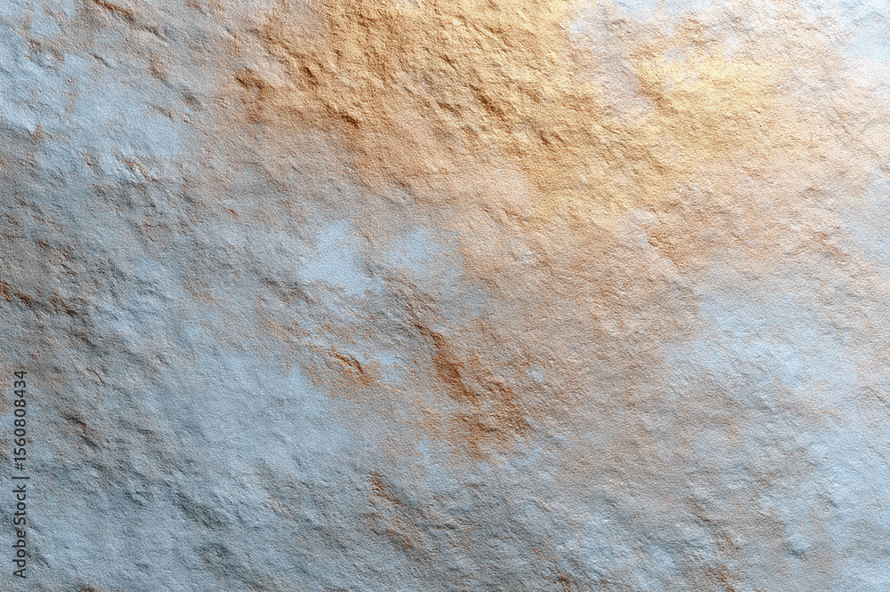 Poster metallic mineral surface with elegant texture, plain color, rough pattern, and subtle gold and silve