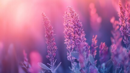 Fototapeta premium Soft lavender blossoms in pastel colors