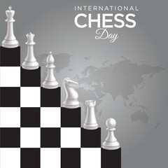 international chess day chess day, july, checkerboard, success, card, checkmate, bishop, isolated, international chess day, intelligence, cover, creative, silhouette, simple, advertising, day, emblem,