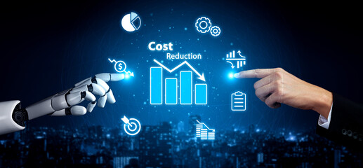 AI artificial intelligence drives cost-saving initiatives via process automation, virtual resource...