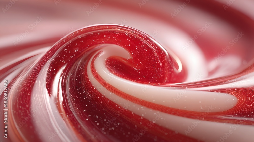 Poster a vibrant combination of red and white creates a dynamic swirl, showcasing intricate patterns and te