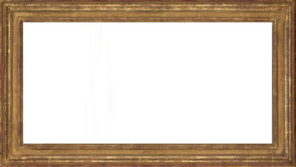 Picture Frame 16:9 4K TV Size Brown Wood Rustic Antique