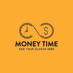 investment money time logo design vector