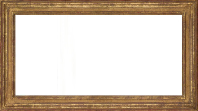 Picture Frame 16:9 4K TV Size Brown Wood Rustic Antique