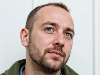 Fototapeta premium Confident Senior Businessman Portrait – Smiling Professional with Modern Background