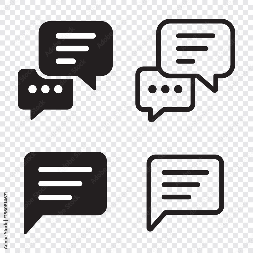Poster chat icon vector isolated on background. trendy message symbol.comment icon speech bubble symbol cha