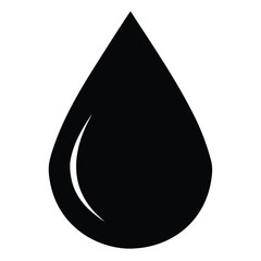 water droplet icon, liquid shape vector, drop silhouette clipart, moisture design, hydration symbol

