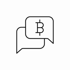 dialogue about crypto icon sign vector