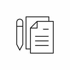 documents pen icon sign vector