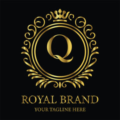 A captivating vector illustration featuring a boat, an abstract symbol of the world, and a warning triangle for a hazard sign LOGO Q