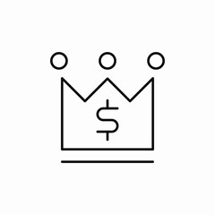 money crown icon sign vector